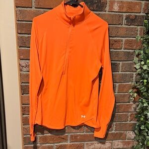 Under Armour Vibrant Orange Pullover Sixe XL Cold Gear